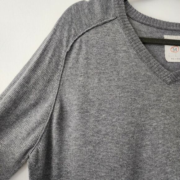 Fossil 54 Gray Long Sleeve‎ V-neck heathered sweater mens size L - Picture 3 of 8